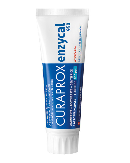 CURAPROX Enzycal 950 ppm 75ml Зубна паста ферментна Enzycal з фтором