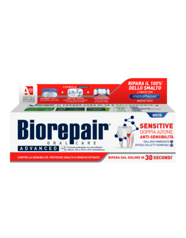 BIOREPAIR Advanced Sensitive Doppia Azione 75 ml Зубная паста "Лишение чувствительности двойное действие"