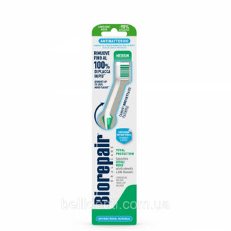 BIOREPAIR Зубна щітка "Досконала чистка" Medium, для щоденного догляду зелена