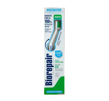 BIOREPAIR Зубная щетка "Совершенная чистка" Medium, для ежедневного ухода голубая