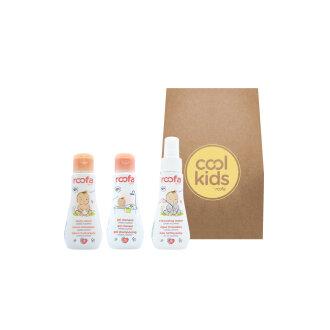 Roofa Baby Набір: Gel shampoo 75ml + Body lotion 75ml + Cleansing water 75ml