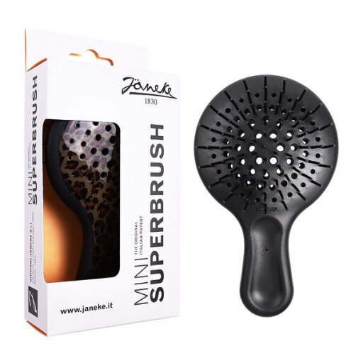 Щітка-міні Janeke Mini Superbrush The Original 71SP220NER MAC Чорна з леопардовим — Фото 1