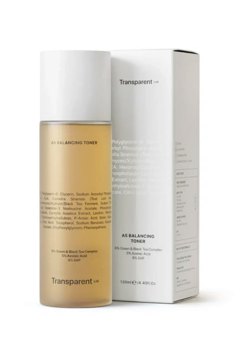 Transparent Lab A5 Balancing Toner 130 ml Балансуючий тонер з антиоксидантною та очищувальною дією — Фото 1