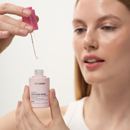 WhoCares Gentle Peel Lactic Acid Serum x Bifida Barrier Sun Cream Набір засобів для обличчя &mdash; Фото 3