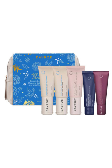 Davroe Travel Pack Smooth Anti-Frizz Set Набір з косметичкою для пом&#039;якшення та розгладження