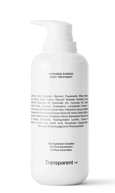 Transparent Lab Ceramide Barrier Body Treatment 400ml Керамідний бар&#039;єрний догляд за тілом
