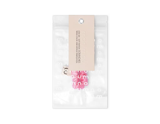 MON MOU Silk Slim Scrunchie Тонка шовкова резинка (яскраво-рожева) — Фото 1