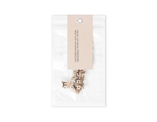 MON MOU Silk Slim Scrunchie Тонка шовкова резинка (бежева) — Фото 1