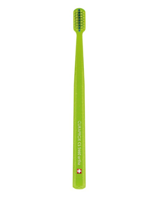 CURAPROX ortho ultra soft Ортодонтическая зубная щетка (салатовая)