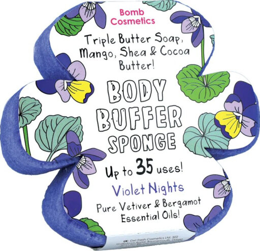 Bomb Cosmetics Губка з милом Violet Nights Body Buffer Soap Sponge