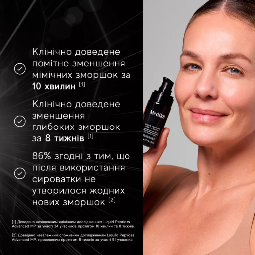 Medik8 Liquid Peptides Advanced MP 30ml Сироватка з проривною біотехнологією для боротьби з ознаками старіння шкіри — Фото 4