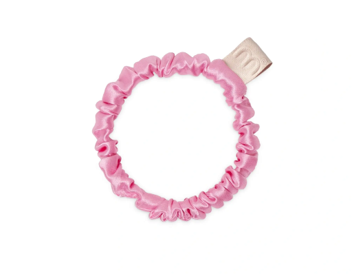 MON MOU Silk Slim Scrunchie Тонка шовкова резинка (яскраво-рожева)