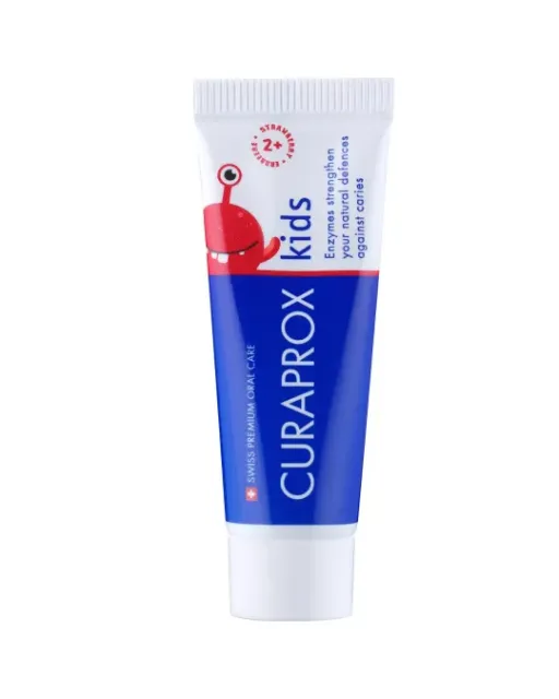 CURAPROX Kids Paste 10ml Дитяча зубна паста з фтором для малюків віком від 2-х років, смак полуниці