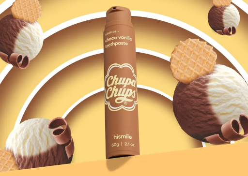 Hismile Chupa Chups Choco Vanilla Toothpaste 60g Зубна паста зі шоколадно-ванільним смаком — Фото 1