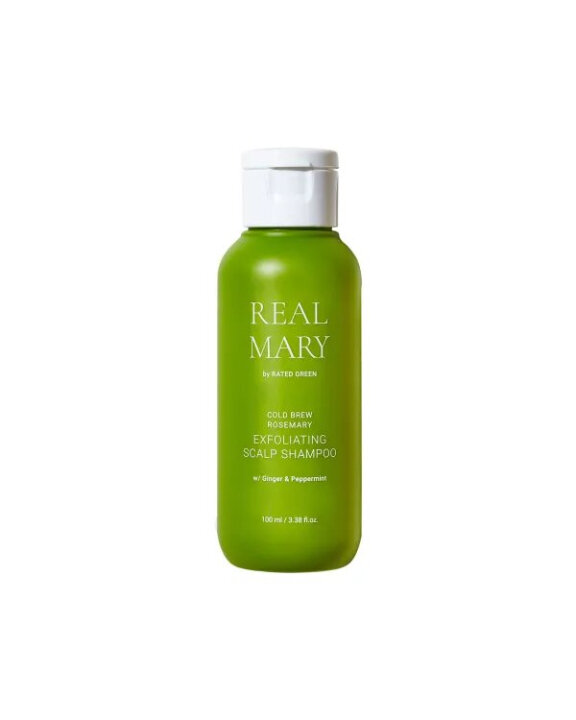 Rated Green Real Mary Cold Brewed Rosemary Exfoliating Scalp Shampoo 100ml Глибокоочищаючий відлущуючий шампунь з соком розмарину — Фото 1