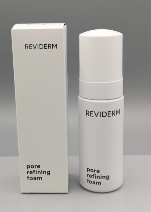 Reviderm Pore refining foam 50ml Ніжна очищуюча пінка для нормальної та жирної шкіри з ефектом біоміметичного м'якого пілінгу — Фото 1