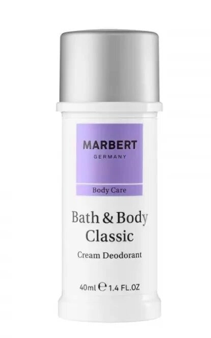 Marbert Bath & Body Classic Cream Deodorant 40ml Крем-дезодорант для длительной защиты — Фото 1