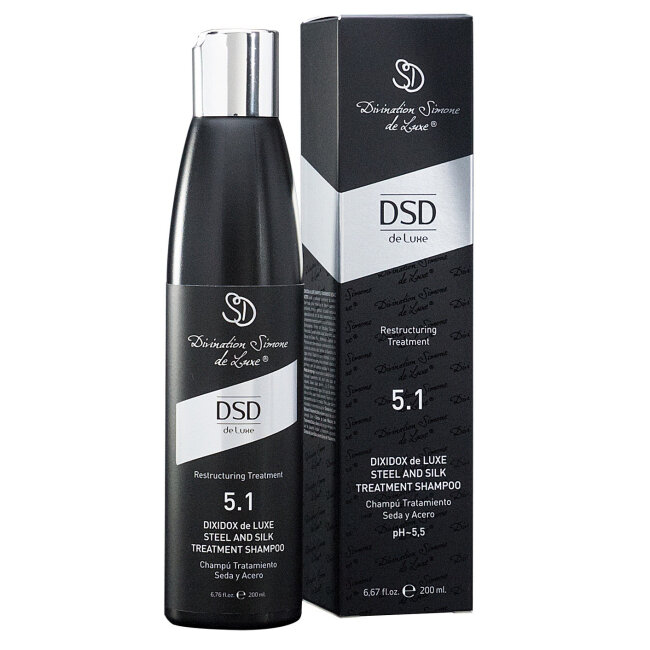 DSD de Luxe 5.1 Dixidox Steel and Silk Treatment Shampoo 200ml Відновлюючий шампунь Сталь та Шовк — Фото 1