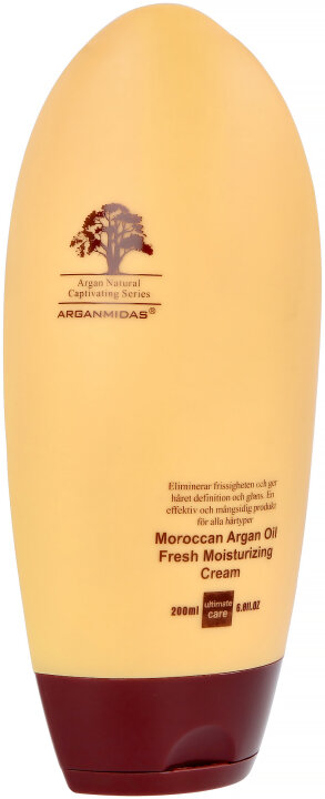 Arganmidas Moroccan Argan Oil Fresh Moisturizing Cream 200 ml Увлажняющий крем для укладки волос — Фото 1
