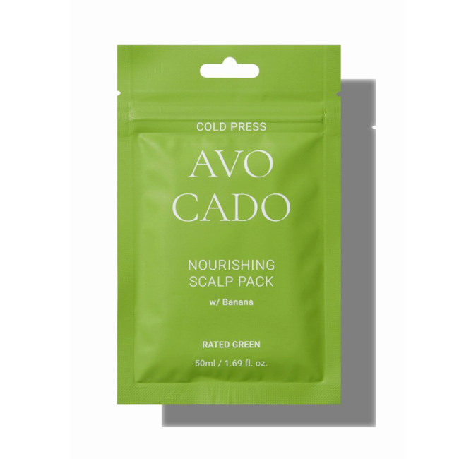 Rated Green Cold Press Avocado Nourishing Scalp Pack саше 50ml Живильна маска з маслом авокадо — Фото 1