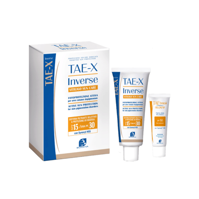 BIOGENA TAE X Inverse Vitiligo Sun Care SPF 50+ 50ml Солнцезащитный крем для депигментированных участков кожи — Фото 1