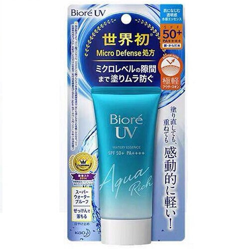 Biore UV Watery Essence Aqua Rich SPF 50+ PA++++ 50 ml Легкий сонцезахистний крем для обличчя — Фото 2