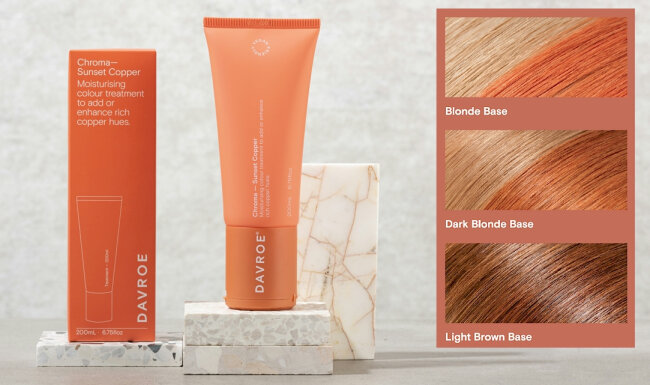 Davroe Chroma Colour Treatments Sunset Copper 200ml Тонирующий бальзам для волос — Фото 3