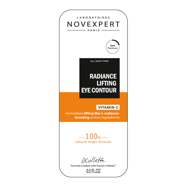 Novexpert Vitamine C Radiance Lifting Eye Contour 15 ml Крем сяяння та ліфтинг для контуру очей з вітаміном С — Фото 3