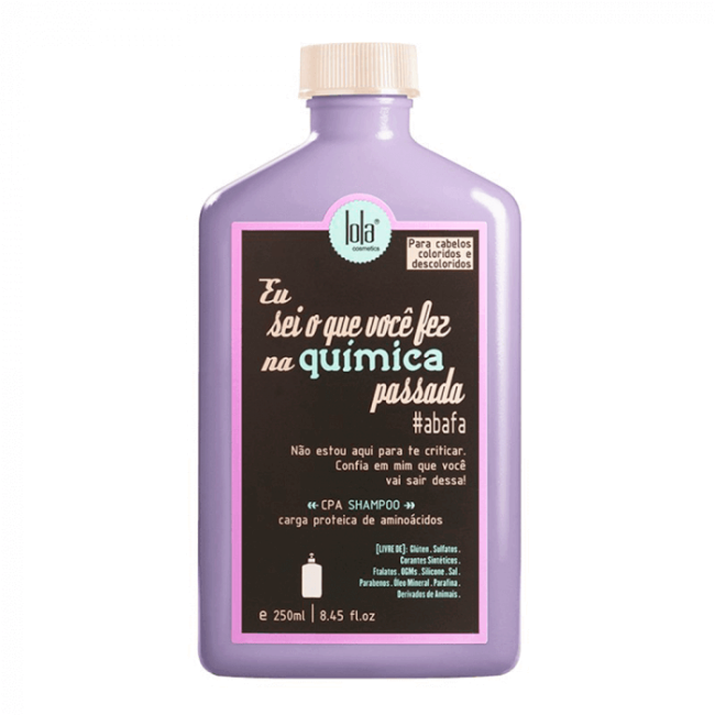 Lola Cosmetics Eu Sei o Que Voce Fez Quimica Pass Shampoo 250 ml - Шампунь для поврежденных волос или обесцвеченных — Фото 1