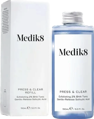 Medik8 Press & Clear Refill 150 ml Відлущувальний ВНА-тонік з 2% інкапсульованою саліциловою кислотою (змінний флакон) — Фото 2