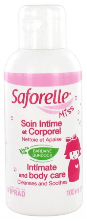 Saforelle Miss Soin Intime et Corporel 100 ml Щоденний гель для інтимної гігієни для дівчаток з 4-х років — Фото 1