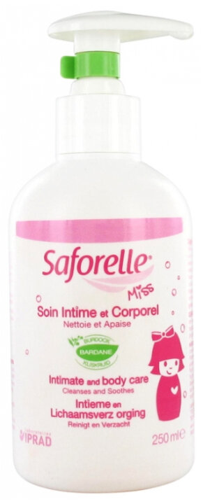 Saforelle Miss Soin Intime et Corporel 250 ml Ежедневный гель для интимной гигиены для девочек с 4-х лет — Фото 1