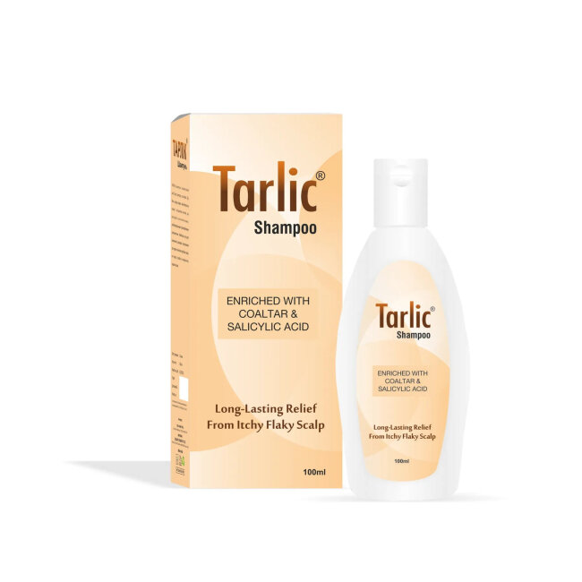 Tarlic Shampoo 100ml Шампунь содержит комбинацию дегтя (каменноугольная смола) 4,25% и салициловой кислоты 2% — Фото 1