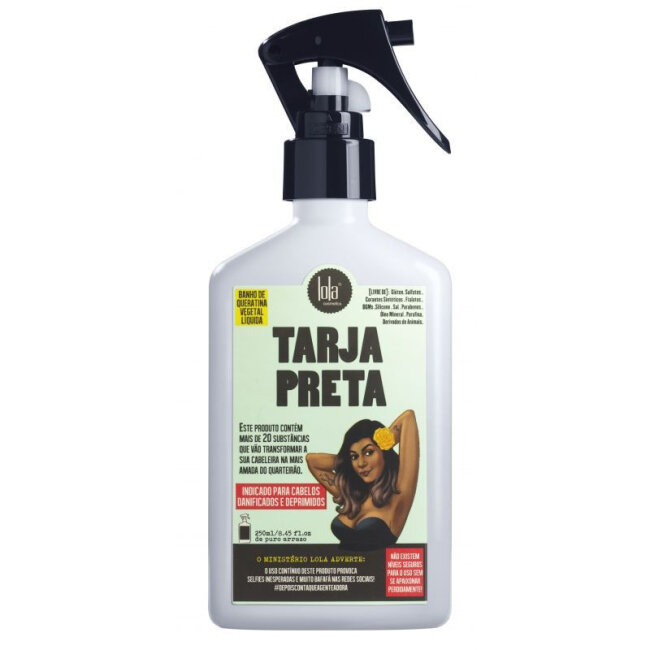 Lola Cosmetics Tarja Preta Vegetable Keratin Spray 250 ml - Спрей для пошкодженного та слабкого волосся — Фото 1