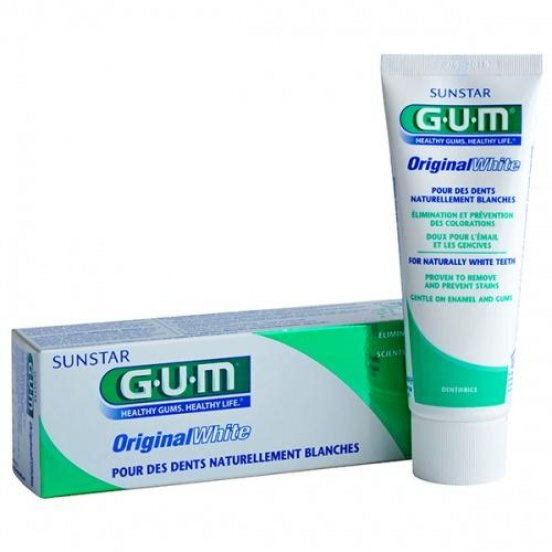GUM Original White Dentifrice 75 ml Оригинальная отбеливающая зубная паста — Фото 1